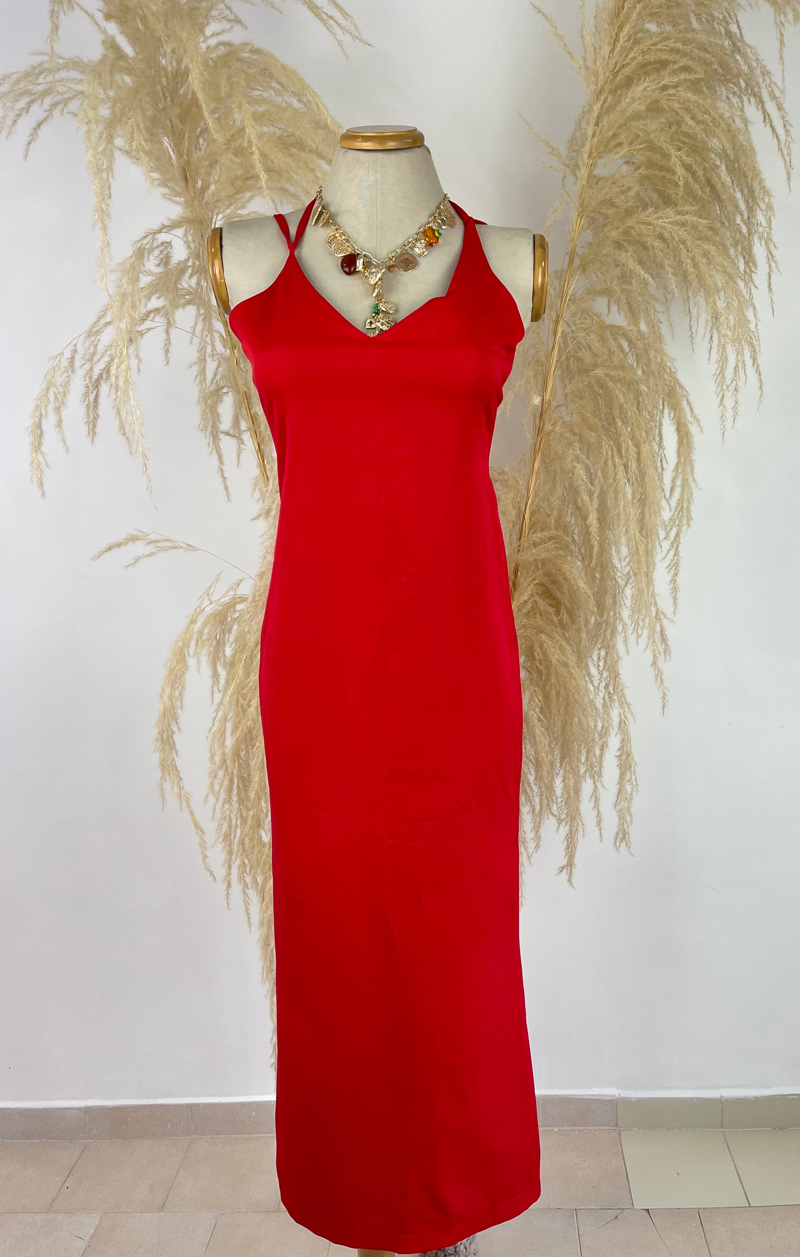 VESTIDO ROJO D7947